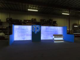 Custom 10x10 LB Addition to Inline Exhibit with Reception Counter and Closet Storage -- View 3